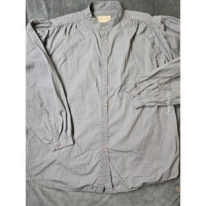 Scully Grandad Frontier Shirt Extra‎ Large Gray Western Geometric Blade Collar